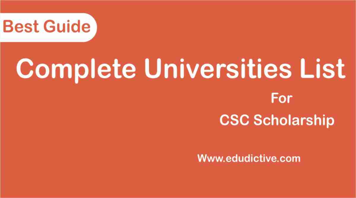 CSC Universities List updated 2020-21