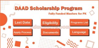 DAAD Scholarship for Masters Program for Pakistani Students