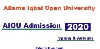 AIOU Online Admission Form Apply Autumn and Spring