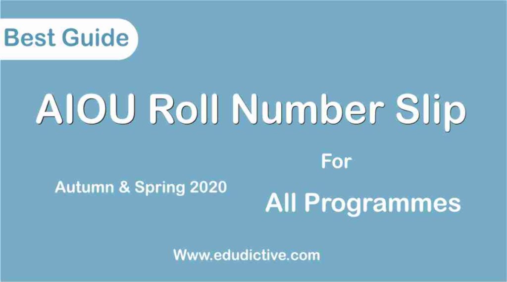 Download Aiou Roll No Slips 2022 All Programs Download Aiou Roll No Slips 2022 All Programs